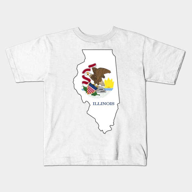 Illinois Kids T-Shirt by somekindofguru